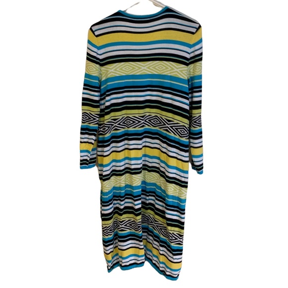 Relativity Women’s Multi-Colored Open-Front Long Cardigan - Picture 3 of 4
